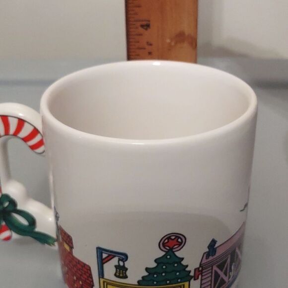 Small Christmas mug T.rain Soldier Duck Candy Cane handle 3 1/2 in tall - Picture 6 of 6